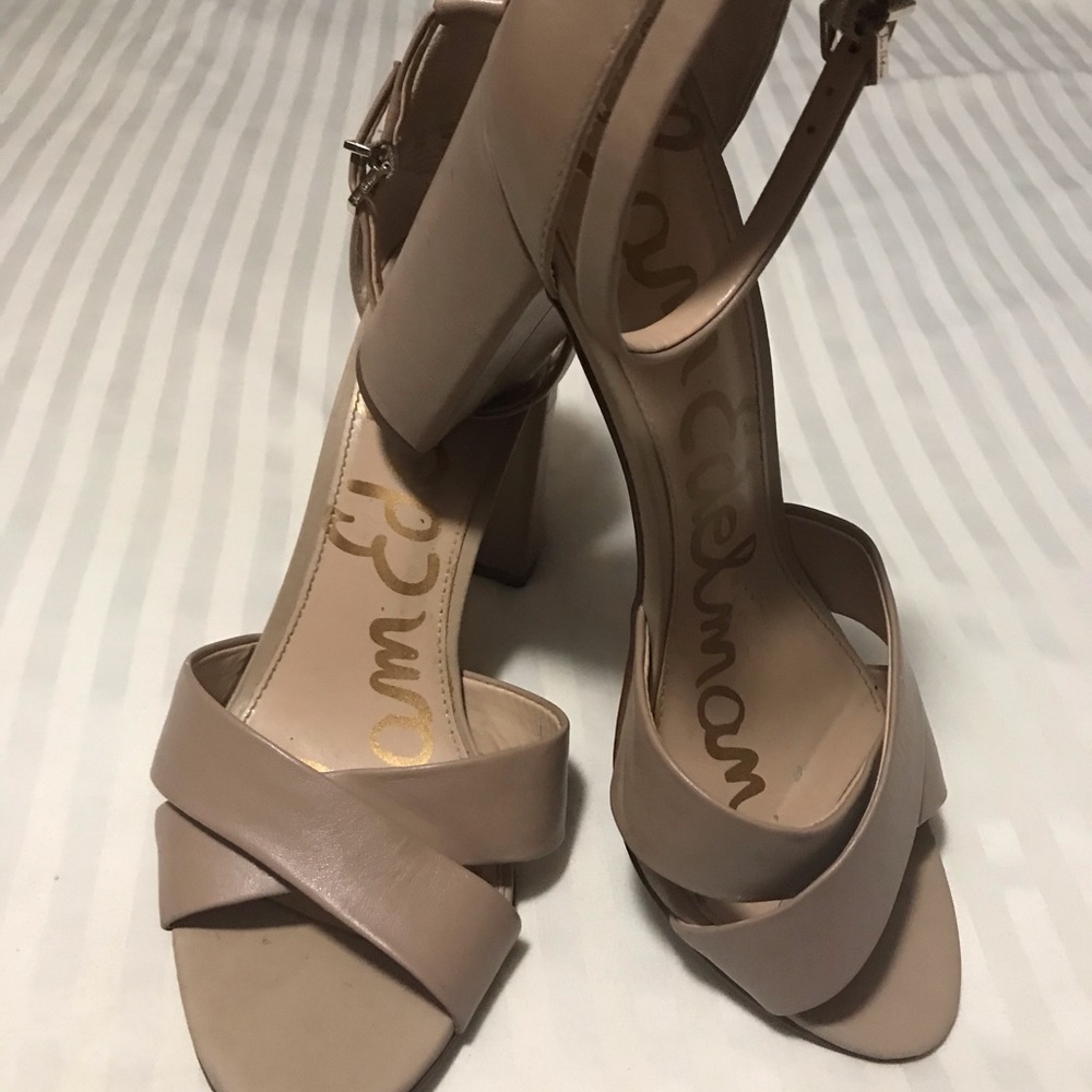 Sam Edelman Tan Ankle Strap Heels